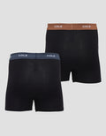 Cole 2Pk Elastic Wb Textured Rayon Solid Boxer Pria