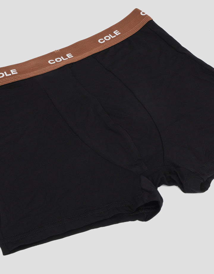 Cole 2Pk Elastic Wb Textured Rayon Solid Boxer Pria