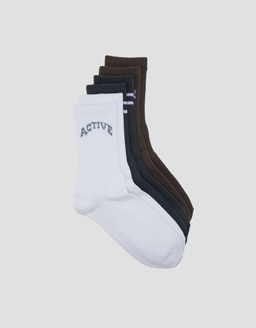 COLE 3 PK QUARTER SPORT MIX STRIPE ACTIVE ANTI BACTERIAL KAUS KAKI PRIA