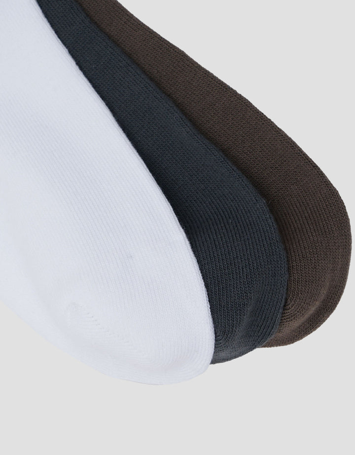 Cole 3 Pk Quarter Sport Mix Stripe Active Anti Bacterial Kaus Kaki Pria