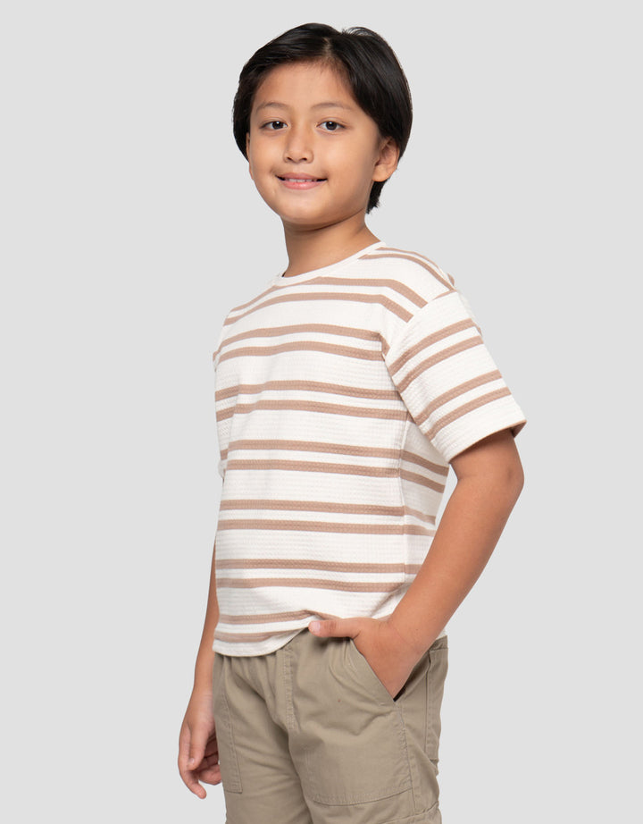 Little M Tex Salur Besar Kaos Oversize Anak Laki-laki