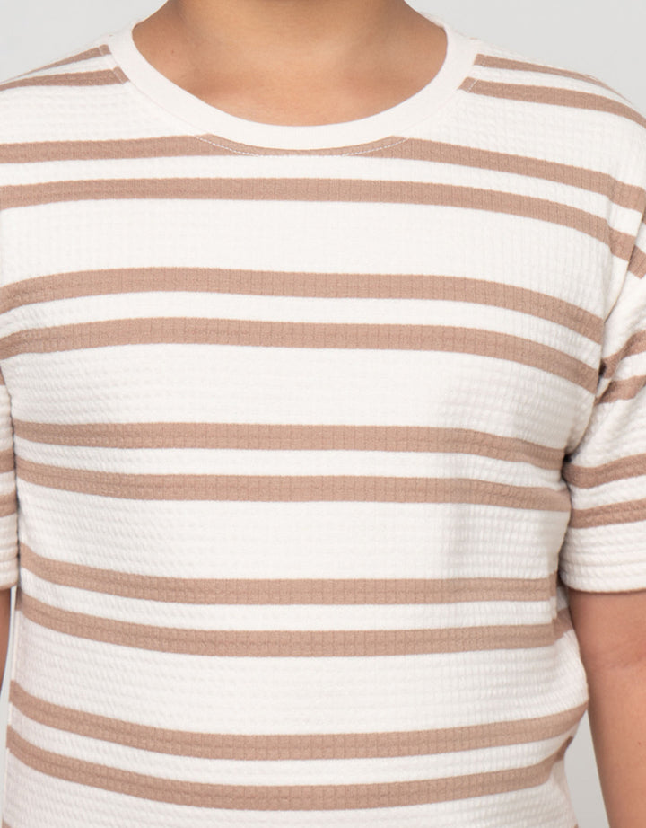 Little M Tex Salur Besar Kaos Oversize Anak Laki-laki