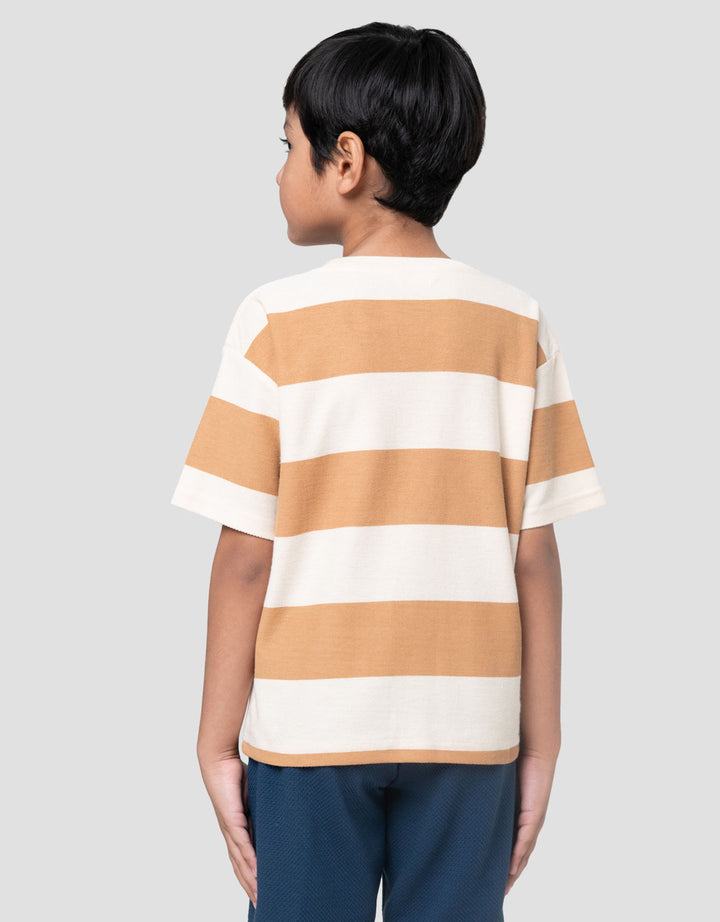 Little M Terry Blk Apl Smile Kaos Oversize Anak Laki-laki