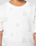 Little M Slub Print Car Truck Kaos Oversize Anak Laki-laki