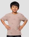 Little M Slub Print Dino Friends Kaos Oversize Anak Laki-laki