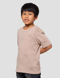 Little M Slub Print Dino Friends Kaos Oversize Anak Laki-laki