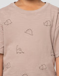 Little M Slub Print Dino Friends Kaos Oversize Anak Laki-laki