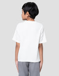 Little M Tex Dino Aplikasi Kaos Oversize Anak Laki-laki