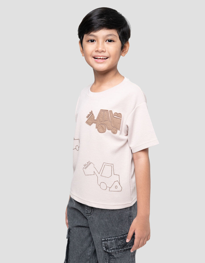 Little M Tex Kontruksi Kaos Oversize Anak Laki-laki