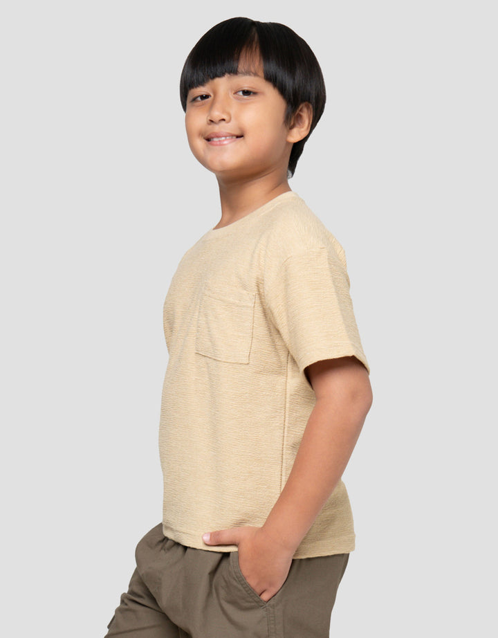 Little M Textured Kaos Lengan Pendek Anak Laki-Laki