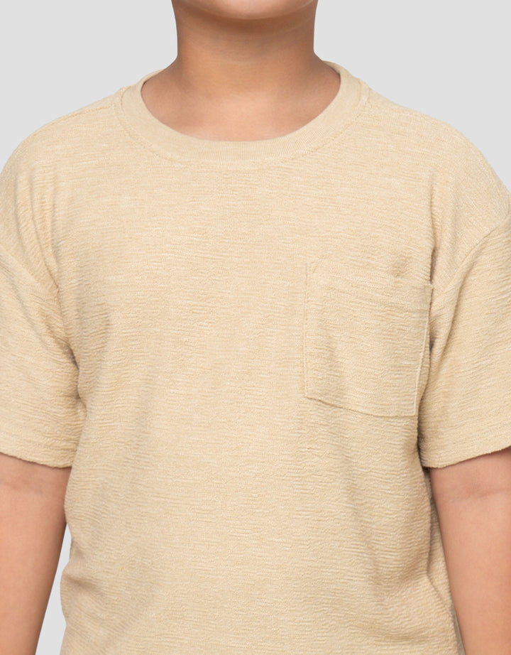 Little M Textured Kaos Lengan Pendek Anak Laki-Laki