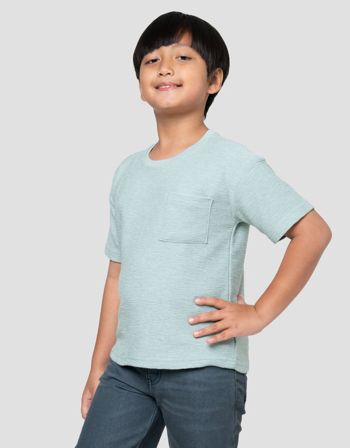Little M Textured Kaos Lengan Pendek Anak Laki-Laki