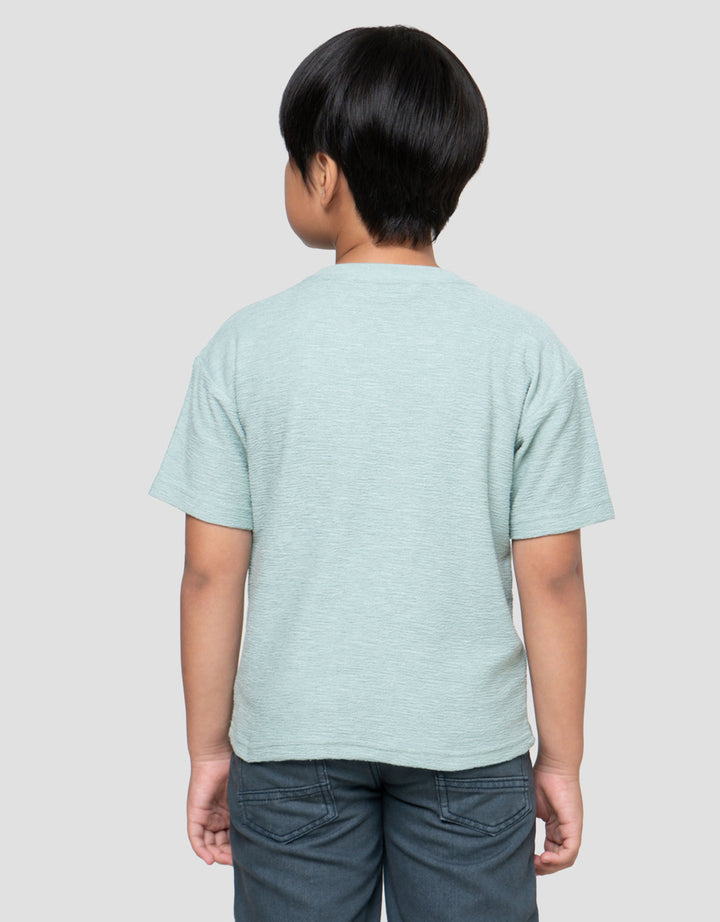 Little M Textured Kaos Lengan Pendek Anak Laki-Laki