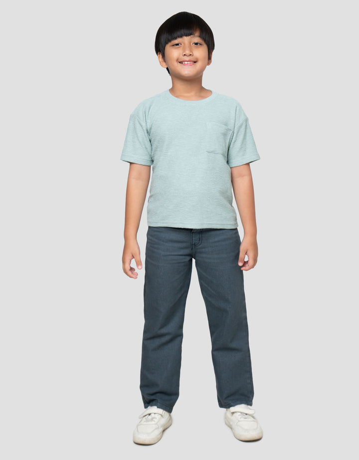 Little M Textured Kaos Lengan Pendek Anak Laki-Laki