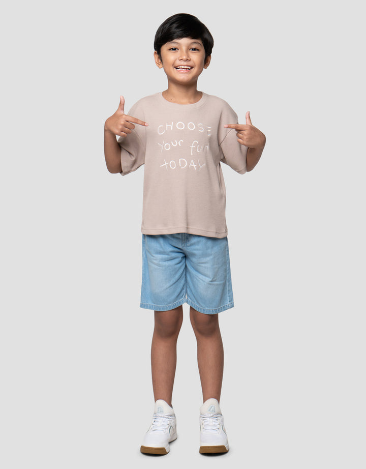 Little M Ov Tex Choose Your Fun Today Kaos Anak Laki-laki