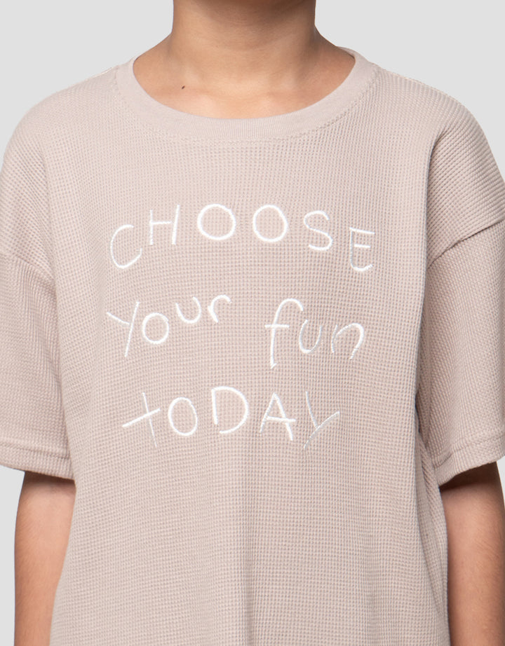 Little M Ov Tex Choose Your Fun Today Kaos Anak Laki-laki