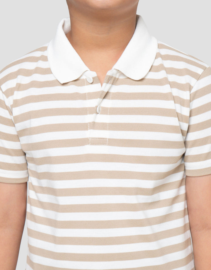 Little M Krah Salur Lacos Pique Kaos Lengan Pendek Anak Laki-Laki