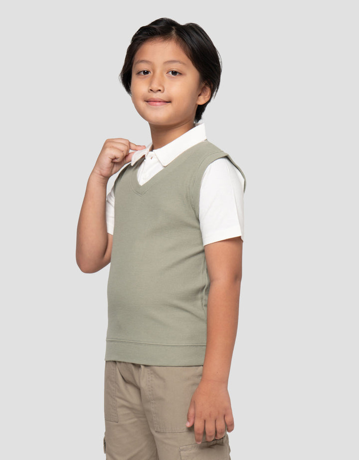 Little M Krah Vest Kombinasi Kaos Anak Laki-laki