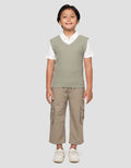 Little M Krah Vest Kombinasi Kaos Anak Laki-laki