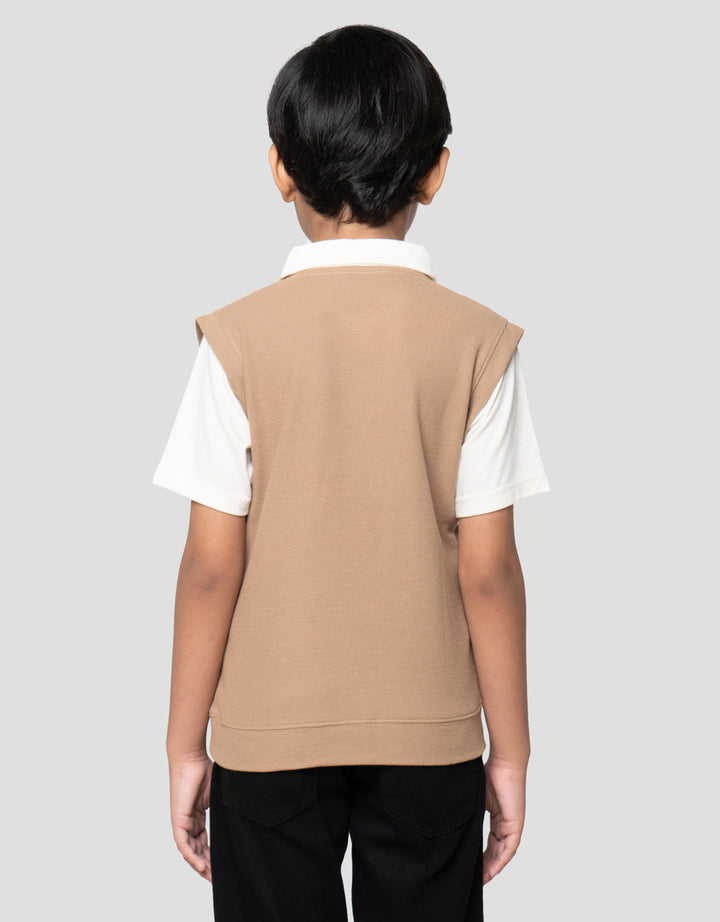 Little M Krah Vest Kombinasi Kaos Anak Laki-laki
