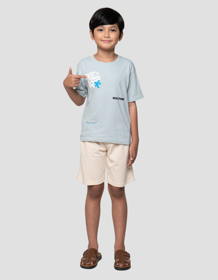 Little M Ov Tr Blkg Built Stand Kaos Anak Laki-laki
