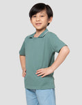 Little M Krah Rib Pique Print Kaos Polo Anak Laki-laki