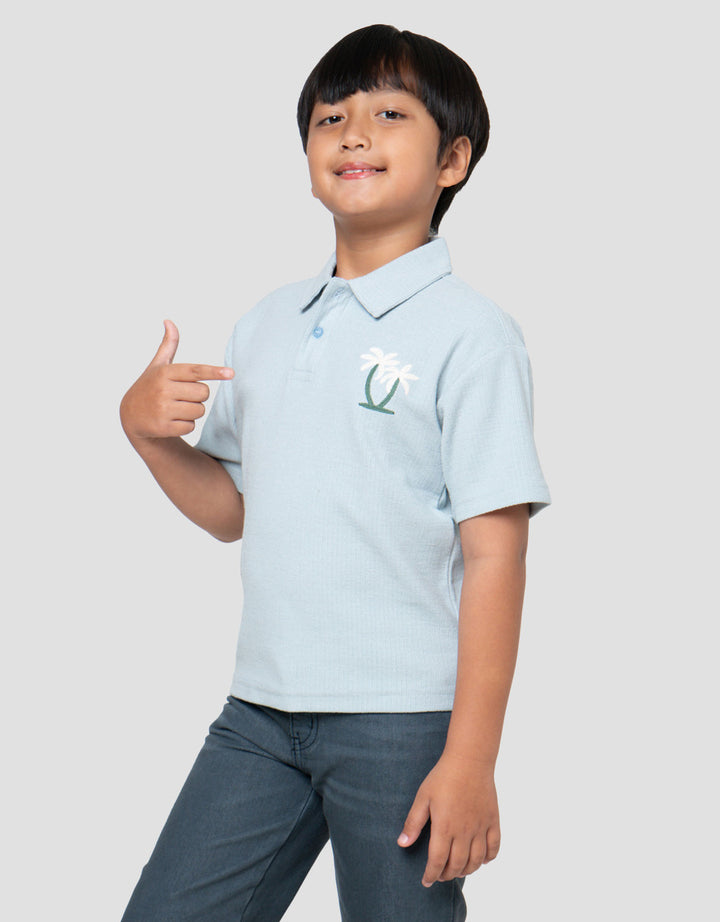 Little M Krah OV Text Kaos Kerah Anak Laki-laki