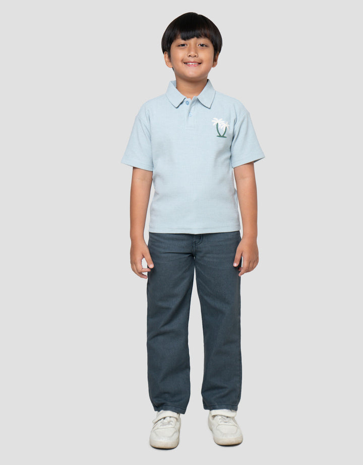 Little M Krah OV Text Kaos Kerah Anak Laki-laki