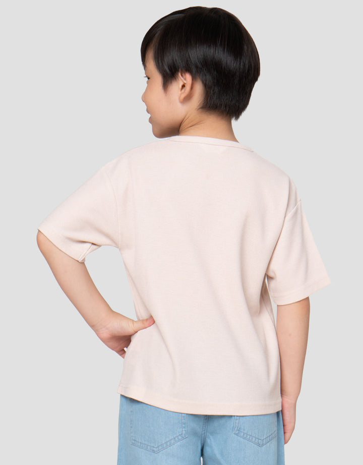 Little M Henley Ktg Texture Kaos Anak Laki-laki
