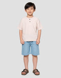 Little M Henley Ktg Texture Kaos Anak Laki-laki