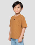 Little M Henley Ktg Texture Kaos Anak Laki-laki