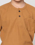 Little M Henley Ktg Texture Kaos Anak Laki-laki
