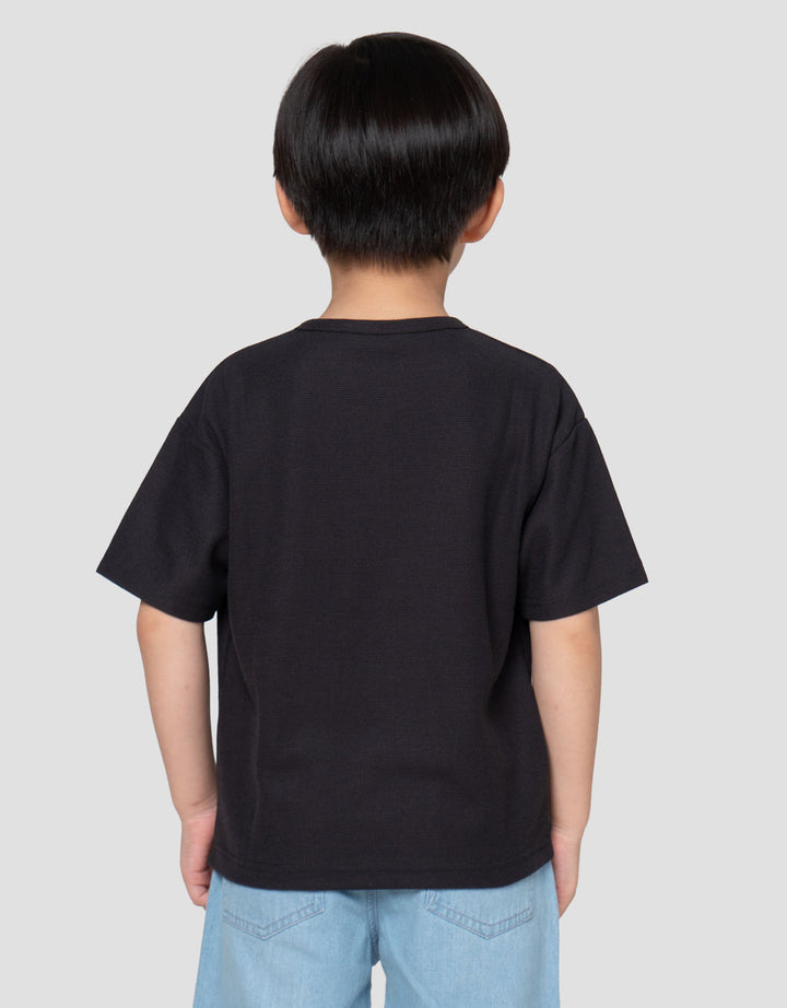 Little M Henley Ktg Texture Kaos Anak Laki-laki