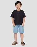 Little M Henley Ktg Texture Kaos Anak Laki-laki