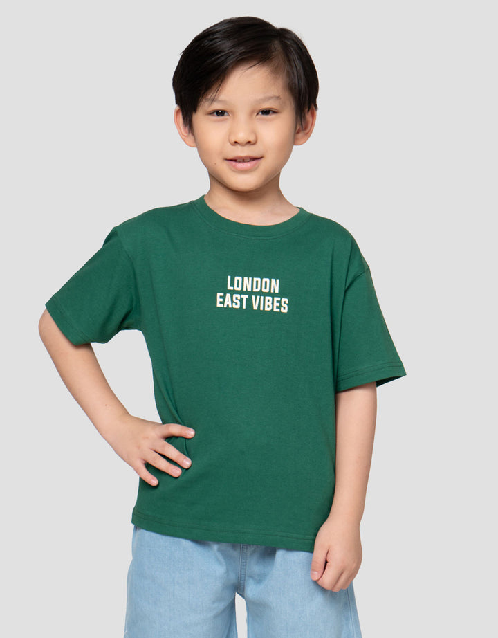 Little M London Print Kaos Oversize Anak Laki-laki