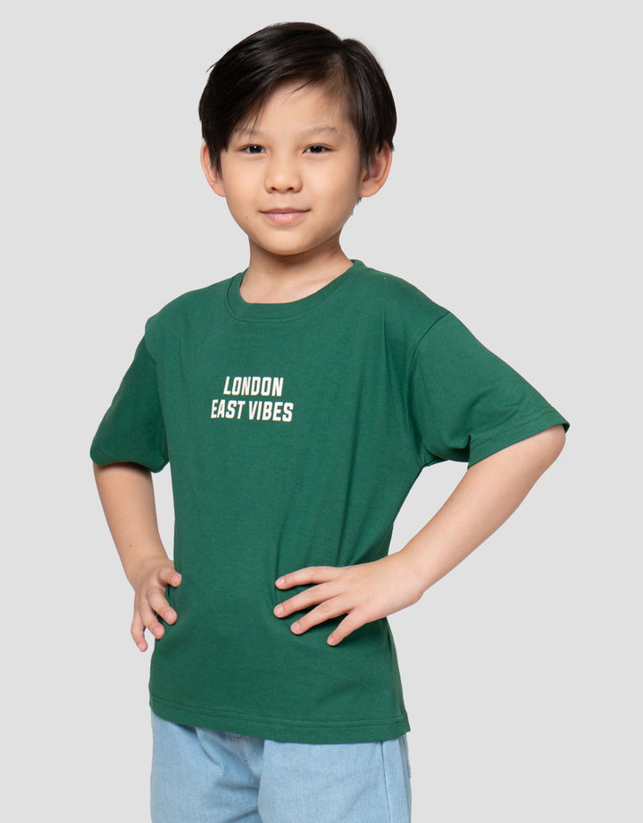 Little M London Print Kaos Oversize Anak Laki-laki