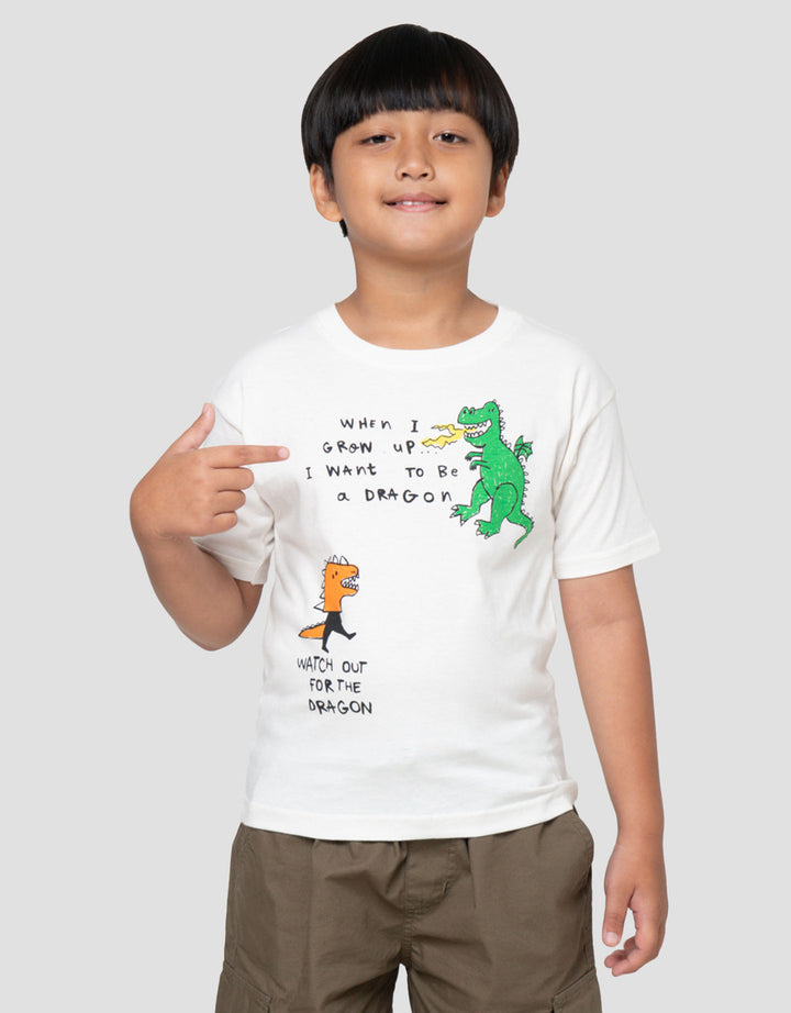 Little M Dino Dragon Kaos Anak Laki-laki