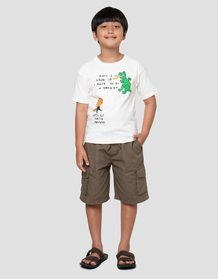 Little M Dino Dragon Kaos Anak Laki-laki