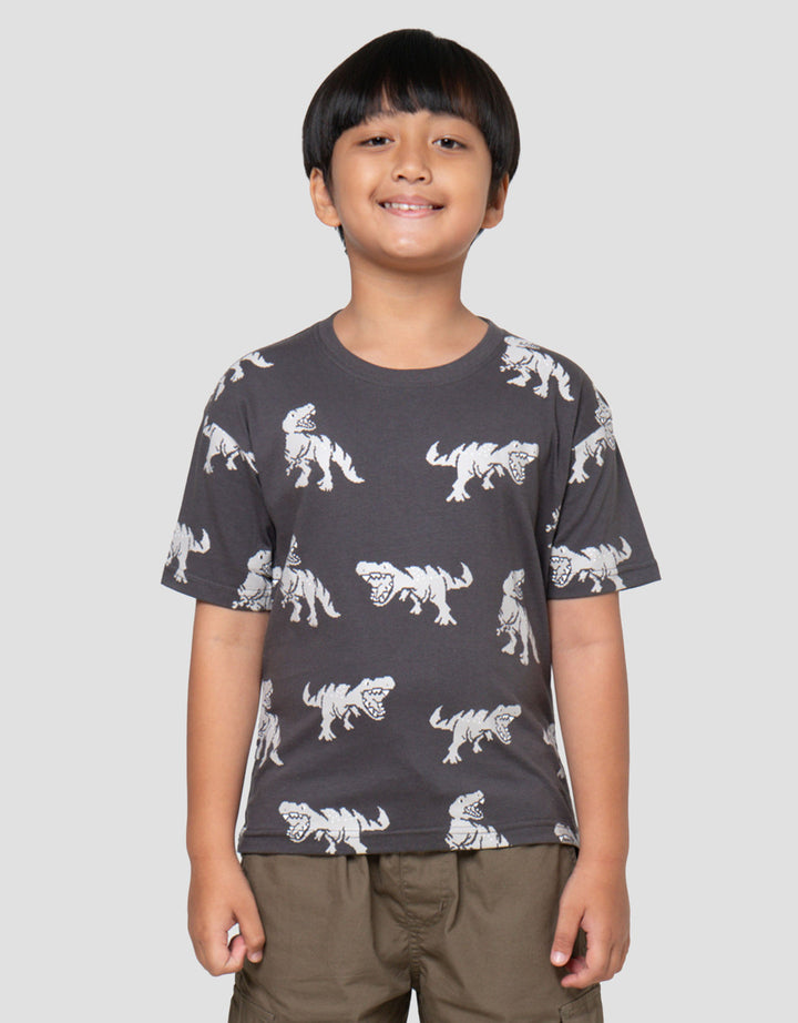 Little M OV Dino Angry Kaos Anak Laki-laki