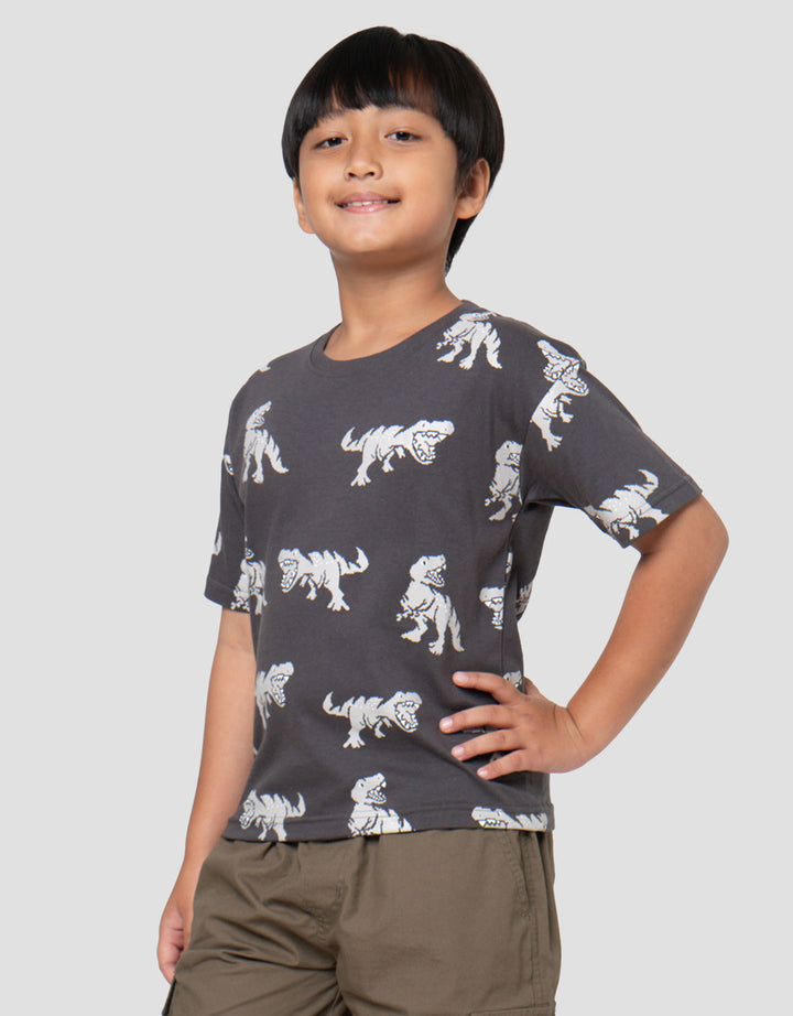 Little M OV Dino Angry Kaos Anak Laki-laki