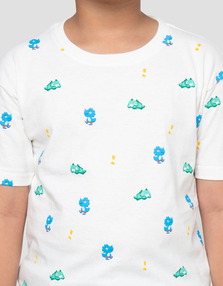 Little M Print Best Dino Kaos Anak Laki-laki