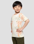 Little M Print Pohon Kelapa Kaos Lengan Pendek Anak Laki-Laki
