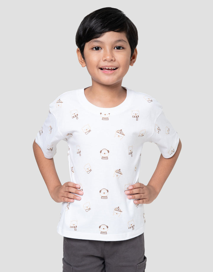 Little M Full Print Bear Kaos Anak Laki-laki