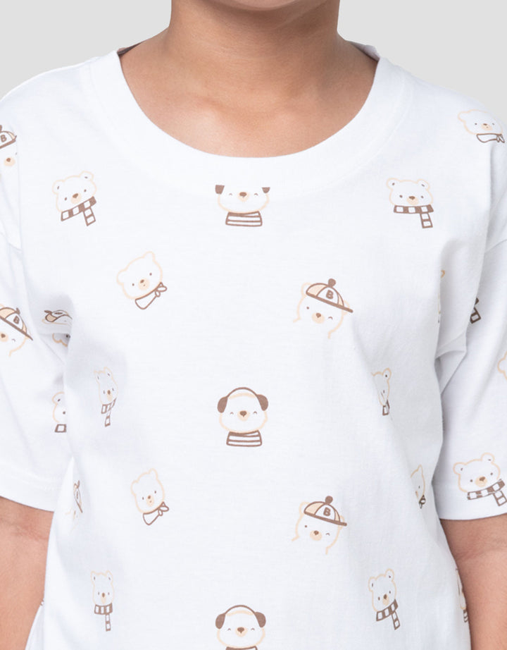 Little M Full Print Bear Kaos Anak Laki-laki