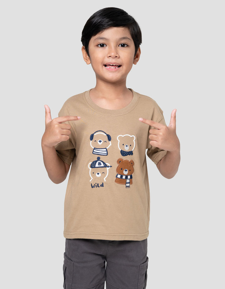 Little M Wild Bear Kaos Anak Laki-laki