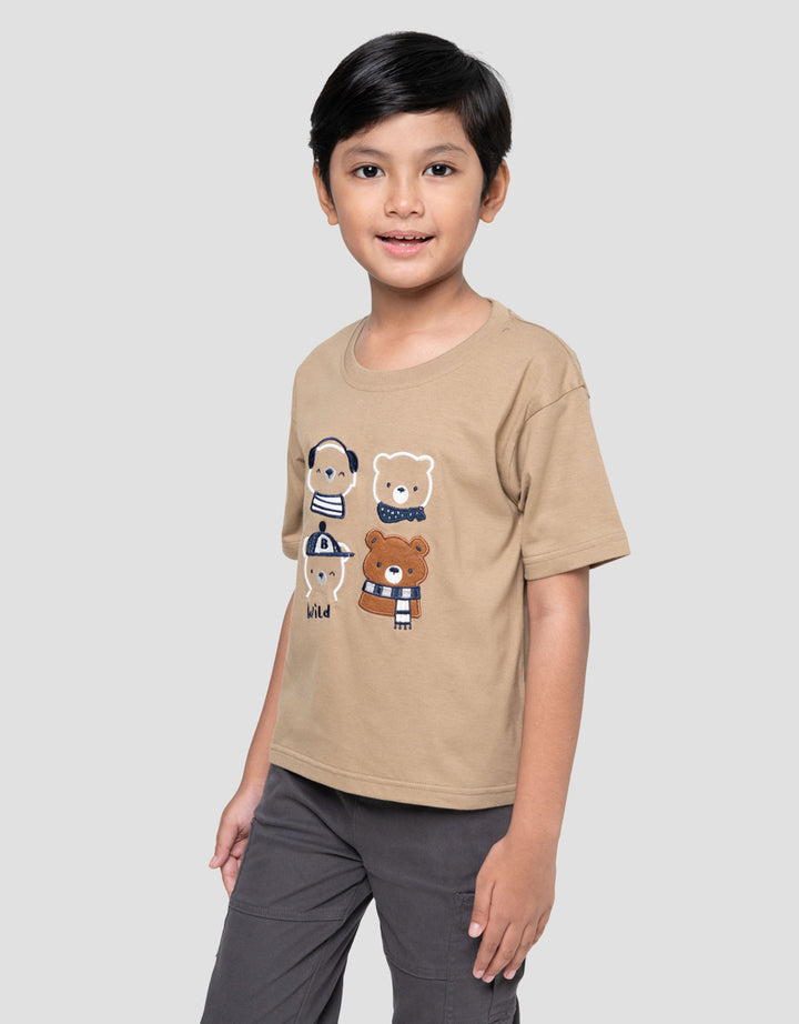 Little M Wild Bear Kaos Anak Laki-laki