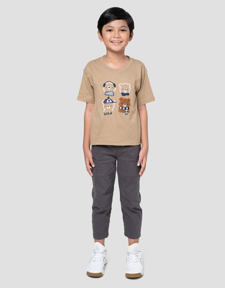 Little M Wild Bear Kaos Anak Laki-laki