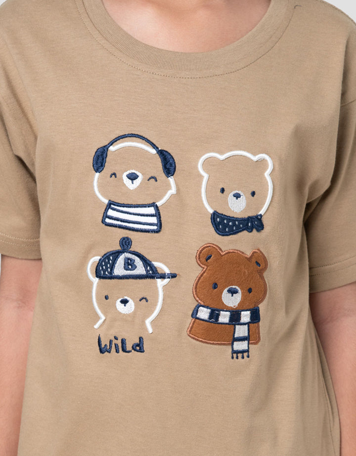 Little M Wild Bear Kaos Anak Laki-laki