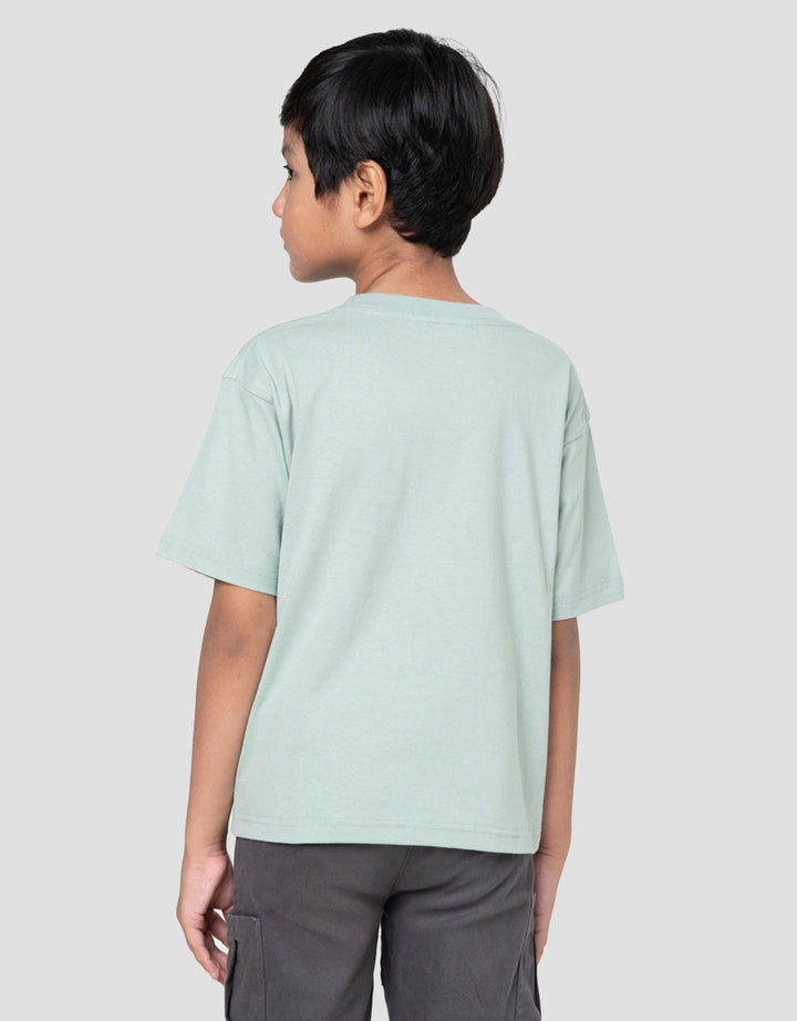 Little M Terry Wolf Kaos Oversize Anak Laki-laki