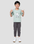 Little M Terry Wolf Kaos Oversize Anak Laki-laki